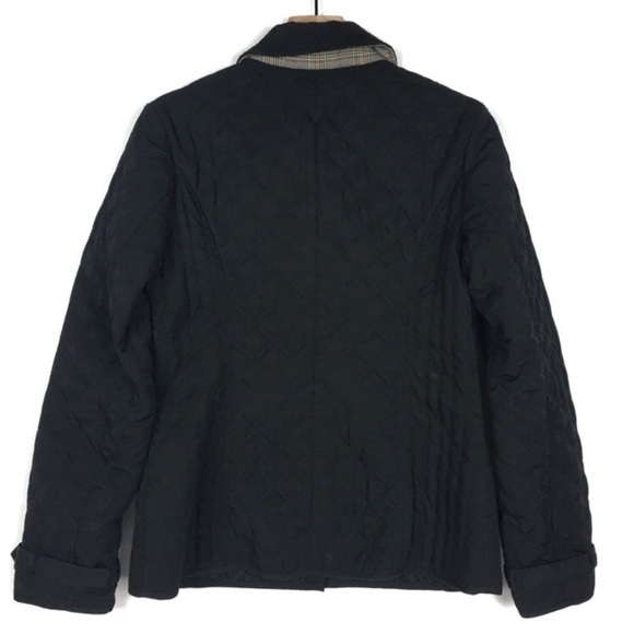 TOMMY HILFIGER Quilted Jacket Coat Puffy Minimalist Solid Black Size Medium - Picture 4 of 9